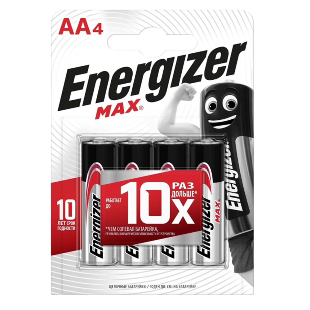 Батарейка Energizer Max AA4 BP4 (LR06) (1шт)