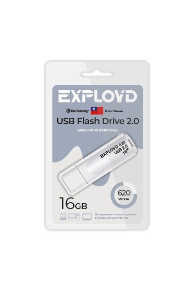 Флеш-накопитель 16GB Exployd 620 White