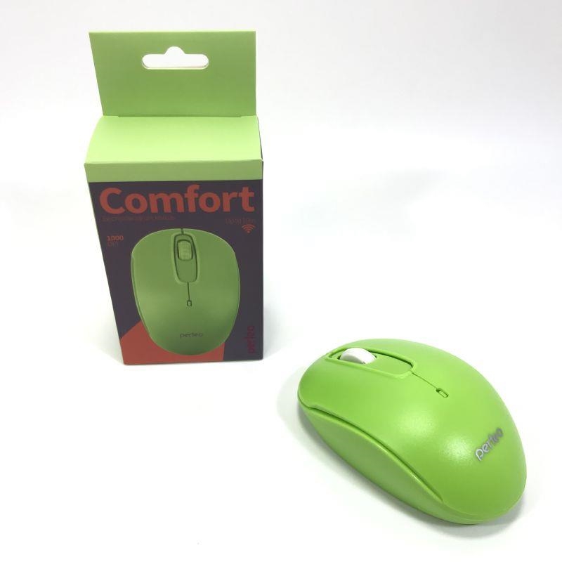 Мышь беспроводная Perfeo Comfort (лайм)