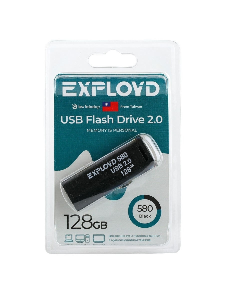 Флеш-накопитель 128GB Exployd 580 Black