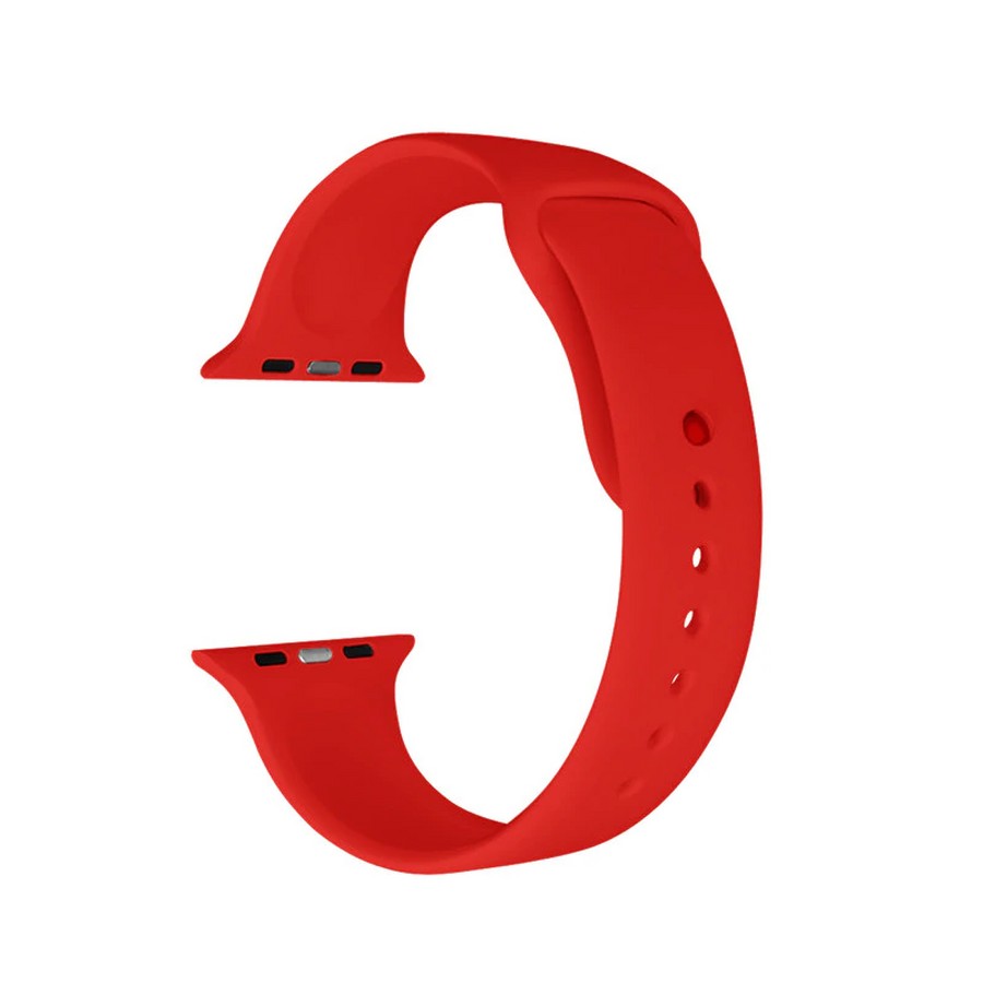 Ремешок силиконовый для Apple Watch 42/44/45mm (красный)
