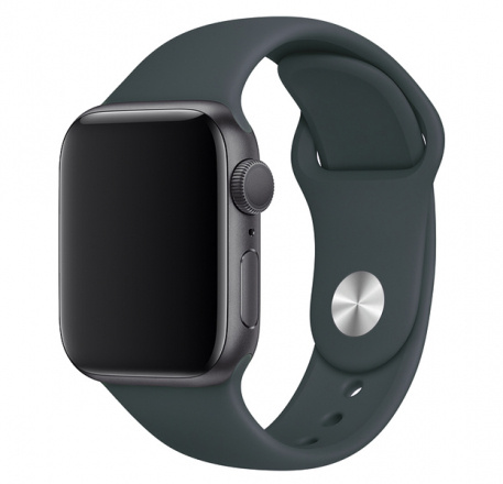 Ремешок силиконовый для Apple Watch 42/44/45mm (черный)