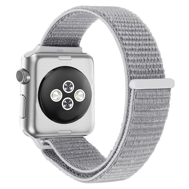 Ремешок плетеный нейлон для Apple Watch 38/40/41mm (серый)