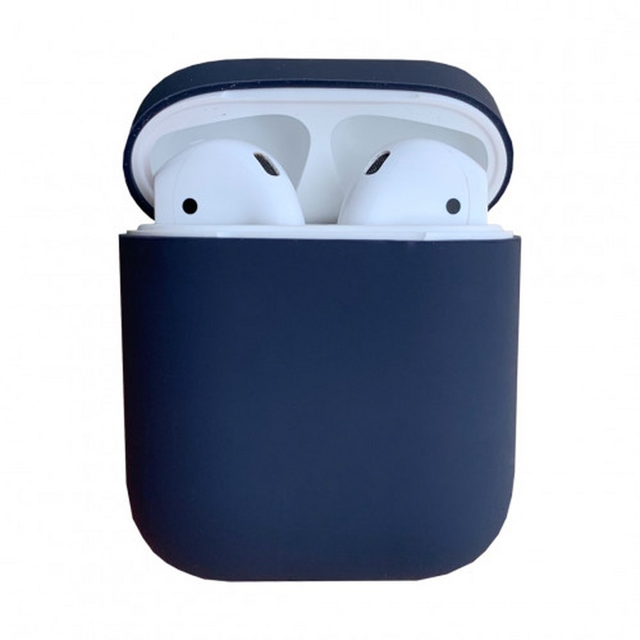 Чехол силиконовый для наушников AirPods 1/2 синий