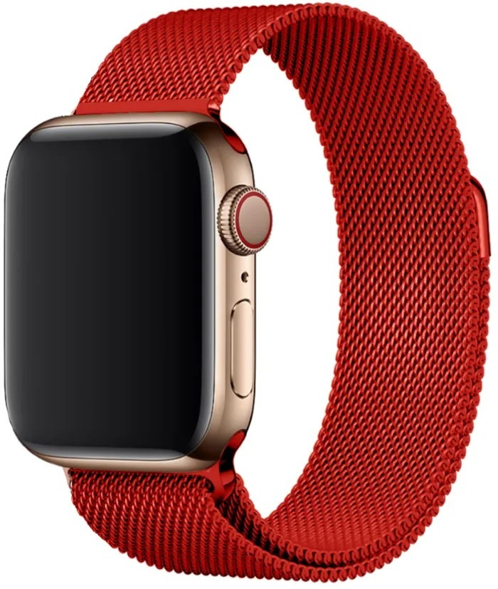 Ремешок металлический для Apple Watch 38/40/41mm (красный)