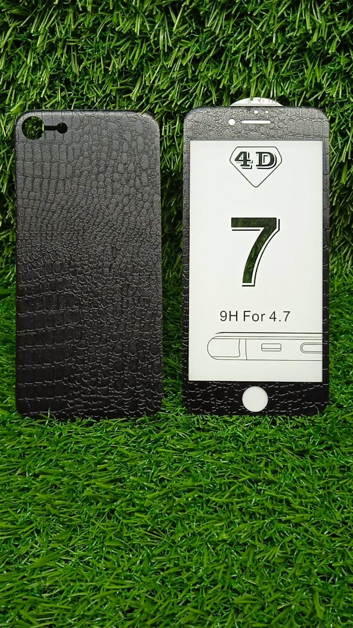Защитное стекло IPhone 7/8 декоративное 2в1 (черное) распродажа