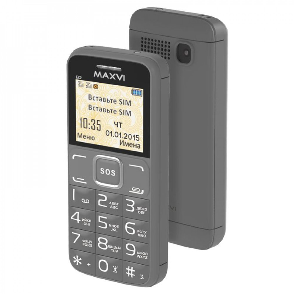 Телефон Maxvi B2 Grey