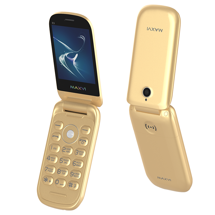 Телефон Maxvi E3 Gold раскладушка