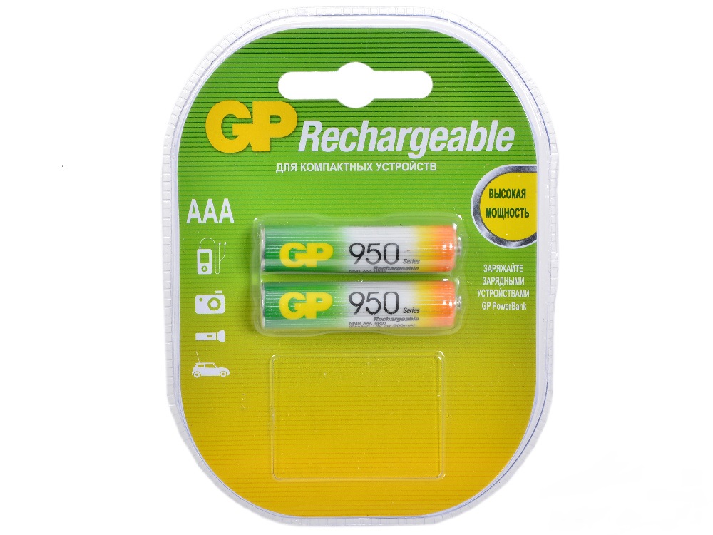 Аккумулятор GP AAA (950mAh) 1шт.