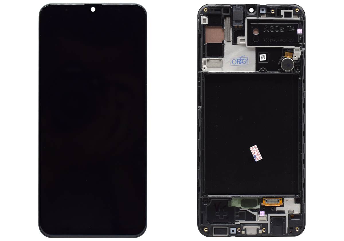 Дисплей для Samsung A307F/A30s в сборе с рамкой Оригинал 100% (черный)
