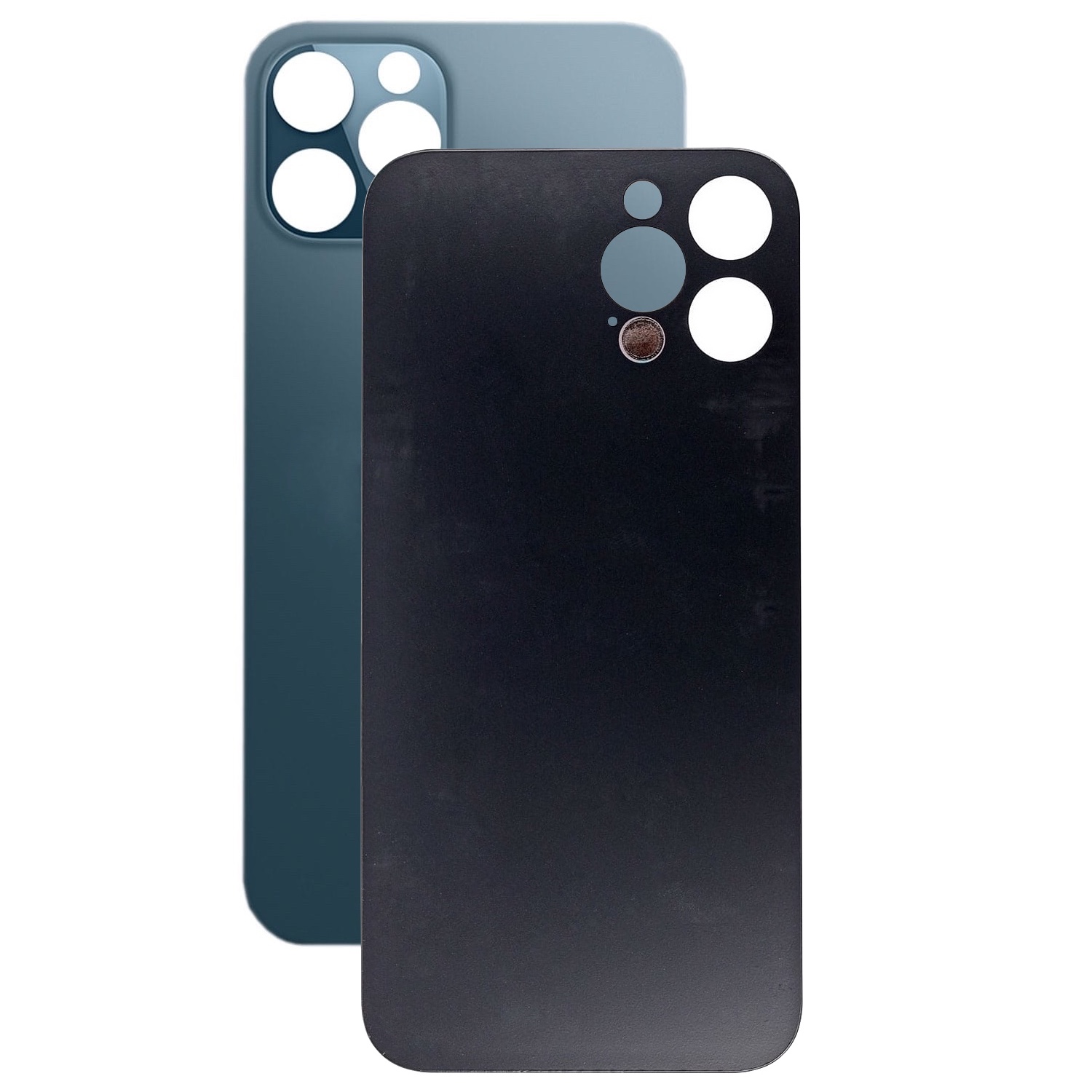 Задняя крышка для iPhone 12 Pro Max Orig (синий)(с увеличеным вырезом под камеру)