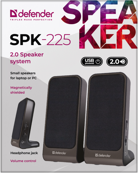 Компьютерная акустика Defender SPK 225 (черно-серебристый)