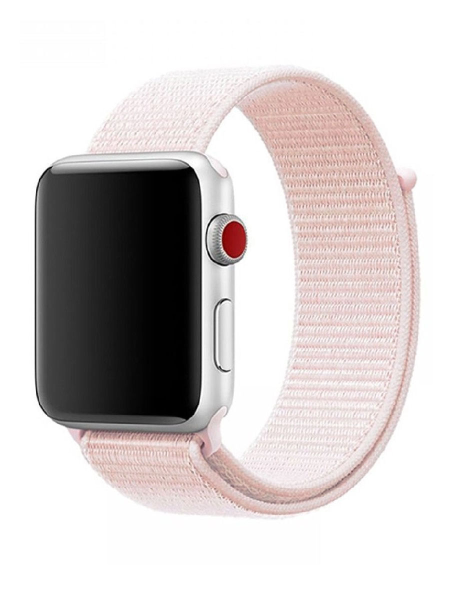 Ремешок плетеный нейлон для Apple Watch 38/40/41mm (розовый)