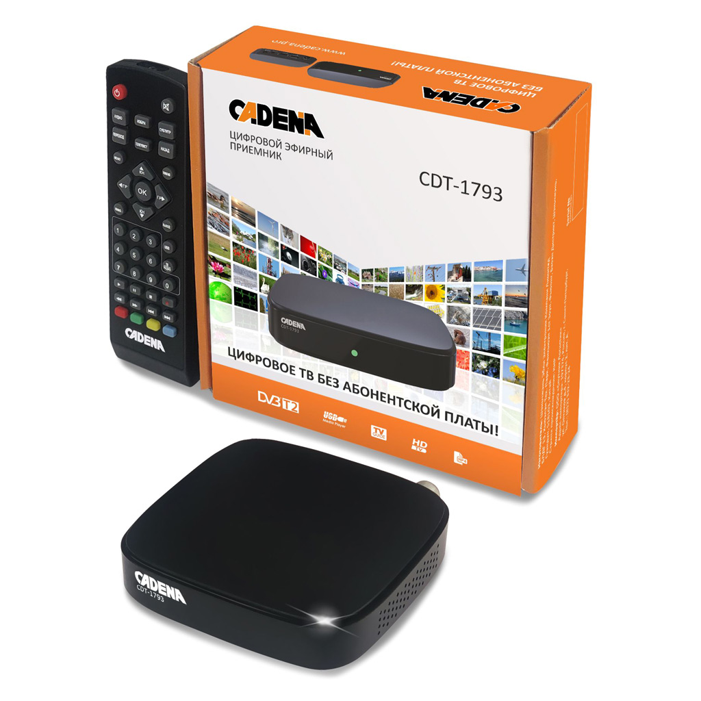 ТВ Ресивер DVB-T2 Cadena CDT-1793