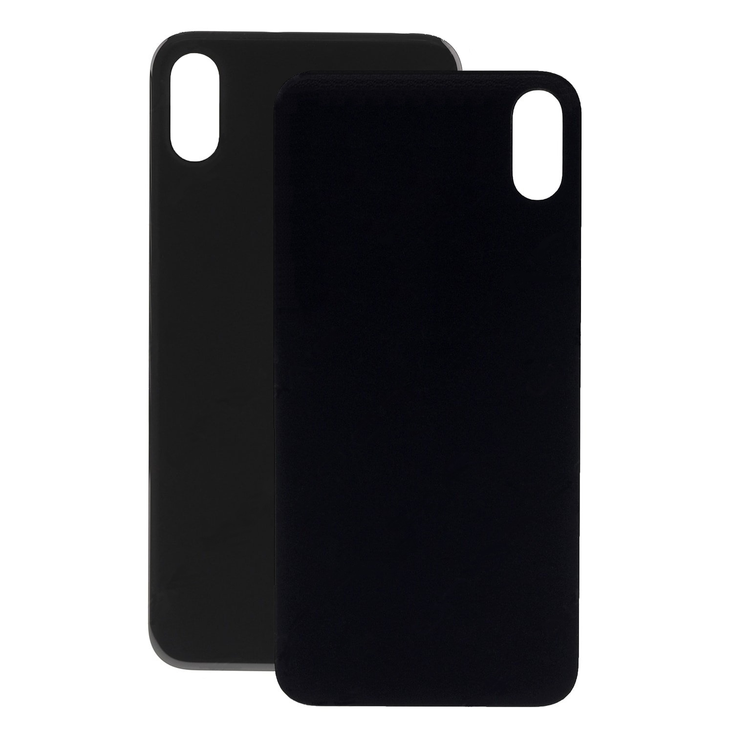 Задняя крышка для iPhone X Orig (черный) (с увеличеным вырезом под камеру)