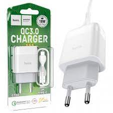 СЗУ HOCO C72Q 1USB 3A Quick Charge+кабель Type-C 1м