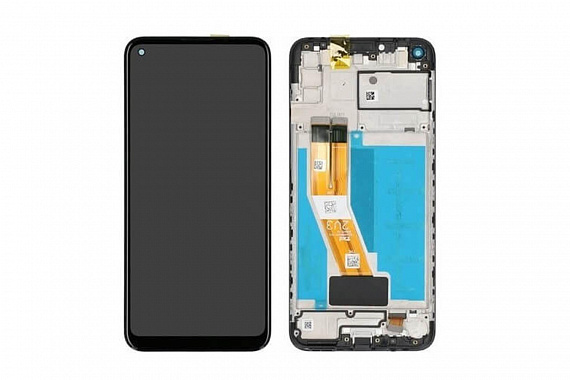 Дисплей для Samsung A115F/M115F Galaxy A11/M11 в сборе с рамкой Оригинал 100% (черный)