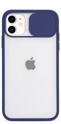 Чехол для iPhone X/XS (раздвижное окно камеры/синий)