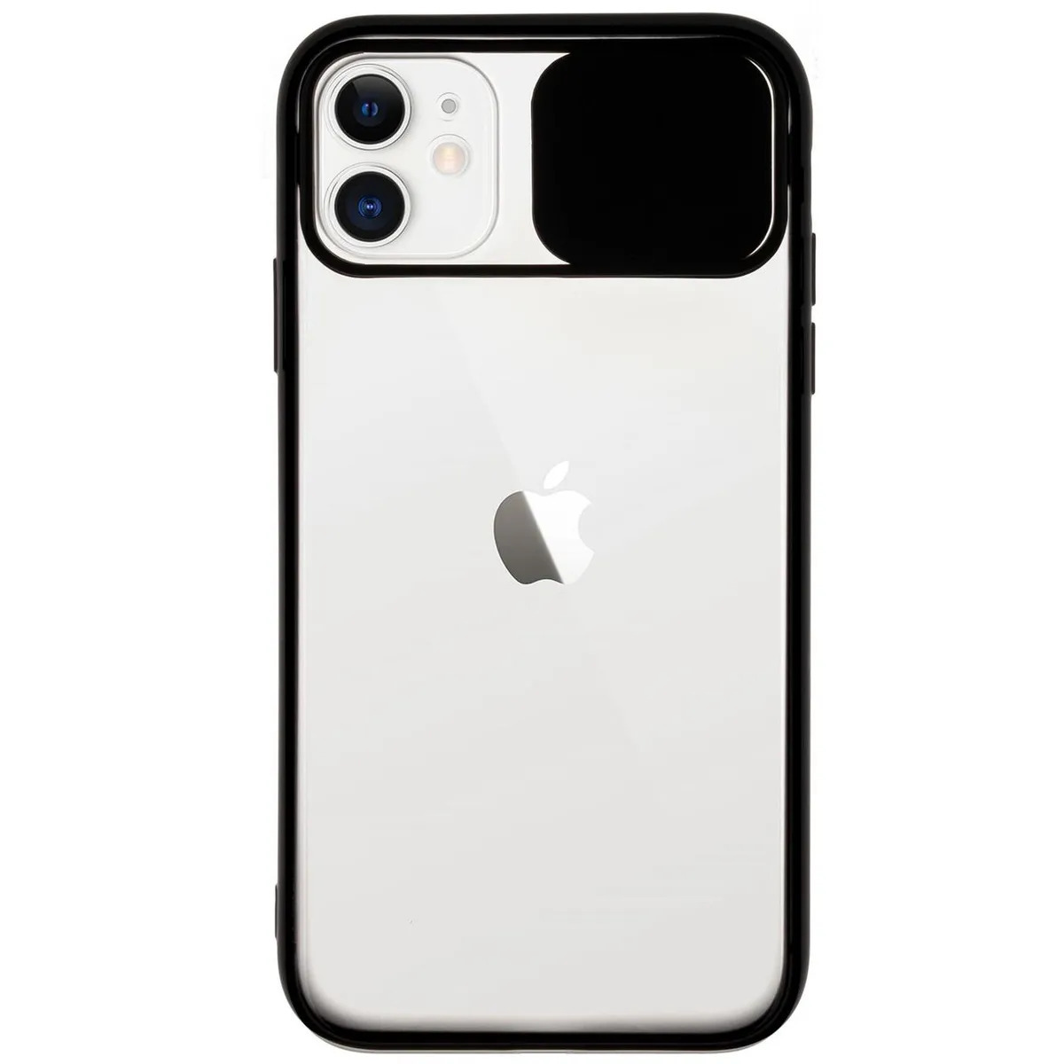 Чехол для iPhone X/XS (раздвижное окно камеры/черный)