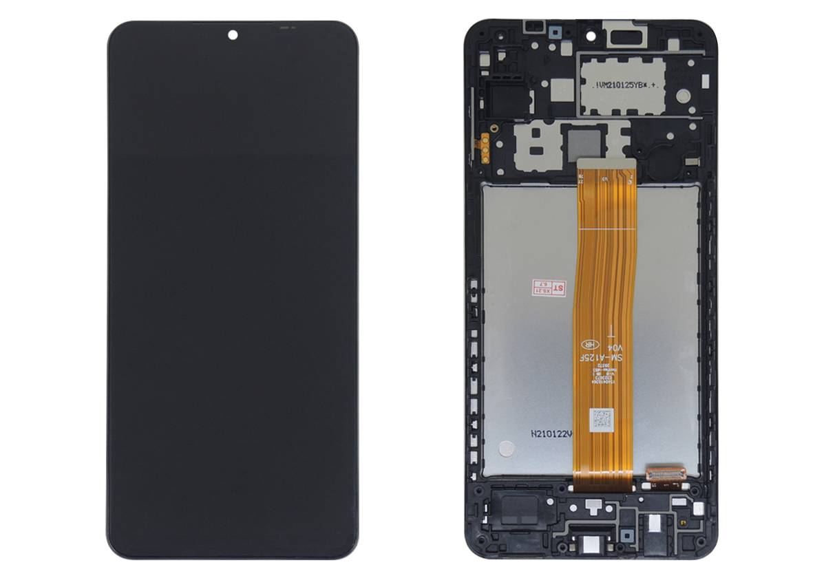 Дисплей для Samsung A125F/A12 в сборе с рамкой Оригинал 100% (черный)