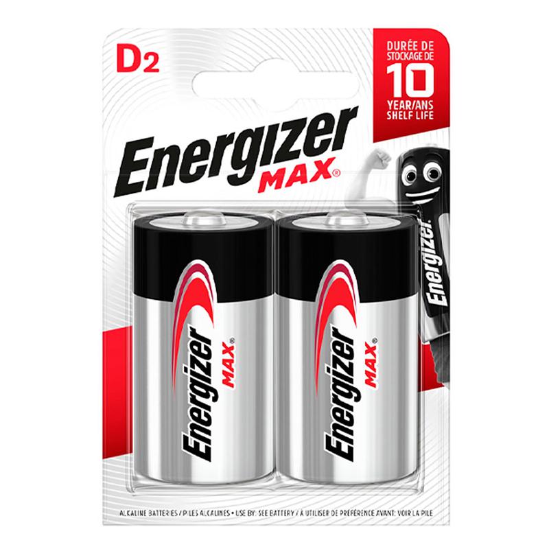 Батарейка Energizer Max LR20 D BL2 Alkaline 1.5V (1шт)