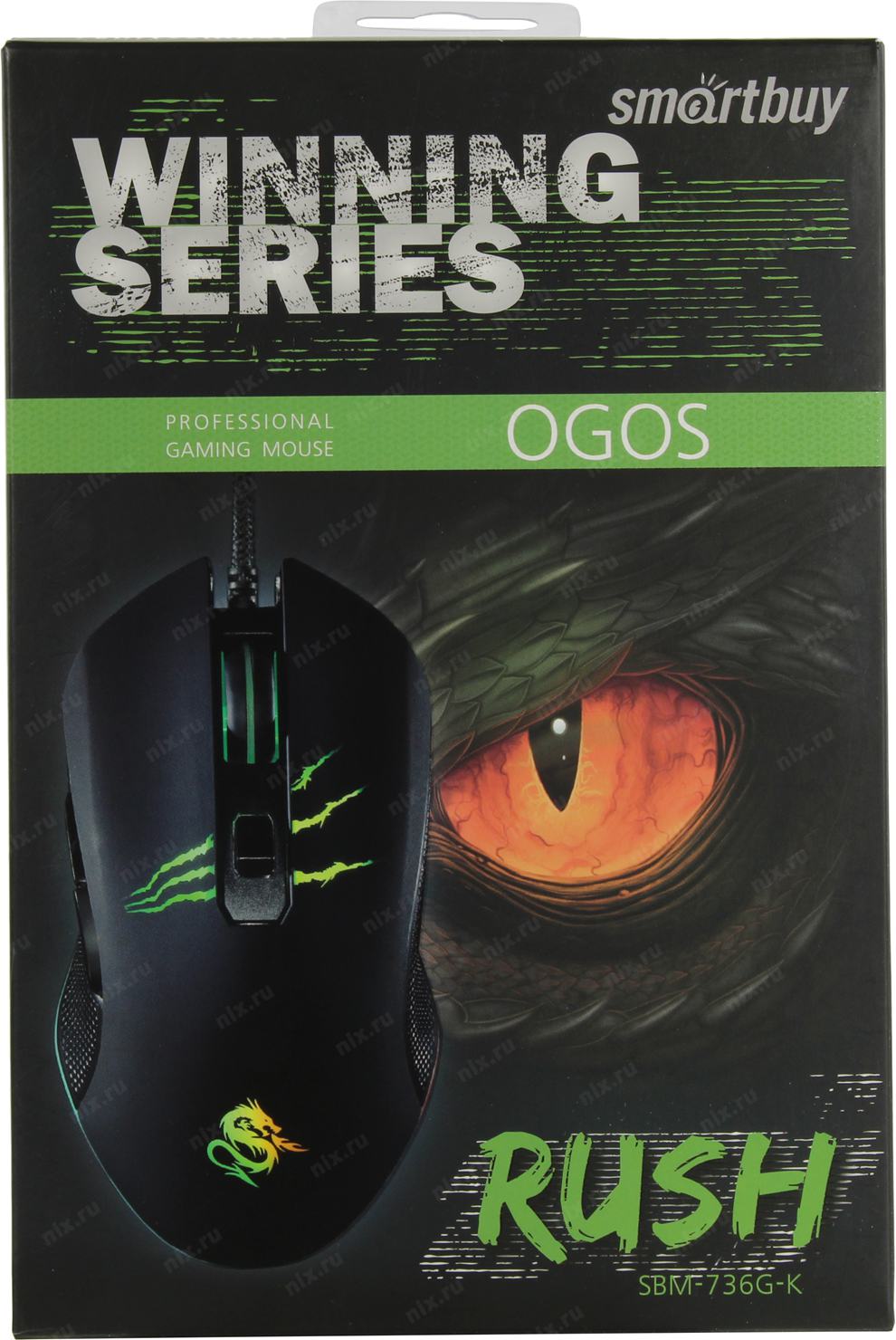 Мышь проводная SmartBuy OGOS (USB/6 кнопок/3200 dpi/черная)