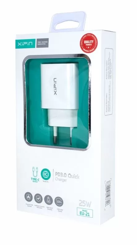 СЗУ "Xipin" USB-C EU 21 (3A/25W/QC3.0/PD3.0)