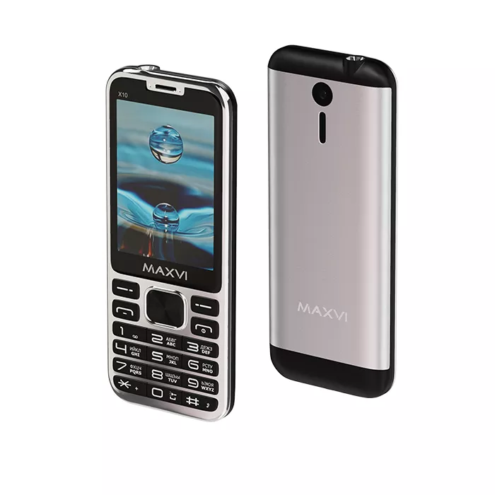 Телефон Maxvi X10 2.8" Mettallic silver