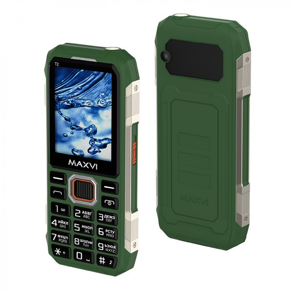 Телефон Maxvi T2 Green Защищенный 