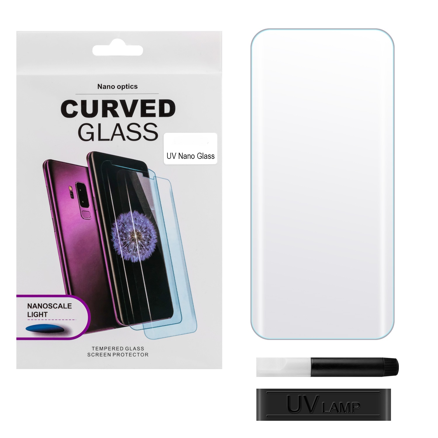 Защитное стекло полноэкранное для Huawei Honor 50 UV Nano Optic