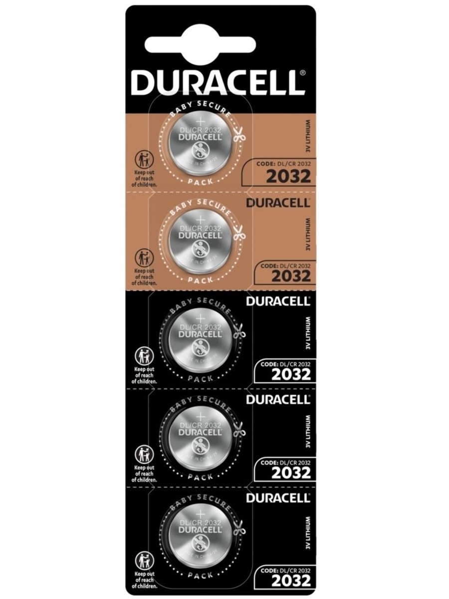 Батарейка Duracell CR2032 BL5 Lithium 3V