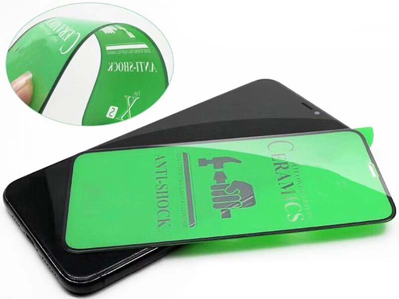 Защитное стекло полноэкранное для Samsung S21FE Ceramics (черный)
