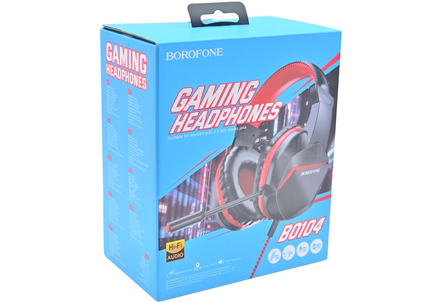 Гарнитура Borofone BO104 игровая, 3.5 jack, USB (синий)