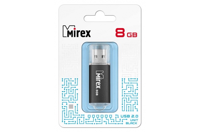 Флеш-накопитель Mirex 8GB UNIT BLACK