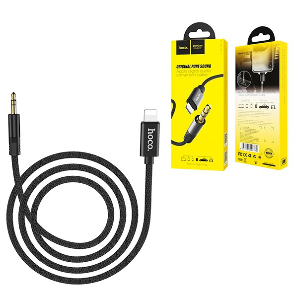 Кабель AUX Hoco UPA-13 - 3.5 mm - Lightning (черный)