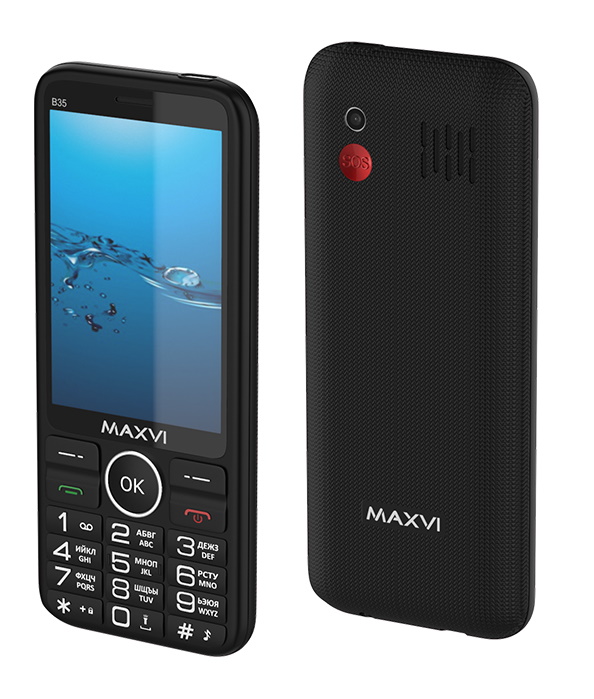 Телефон Maxvi B35 2sim 3.5″ 2500 mАh Black