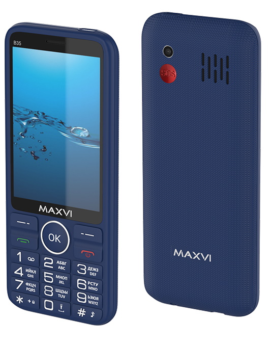Телефон Maxvi B35 2.8″ 1000 mАh Blue