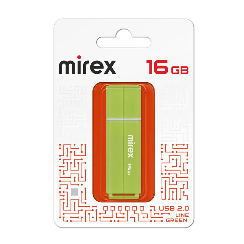 Флеш-накопитель Mirex 16GB Line Green