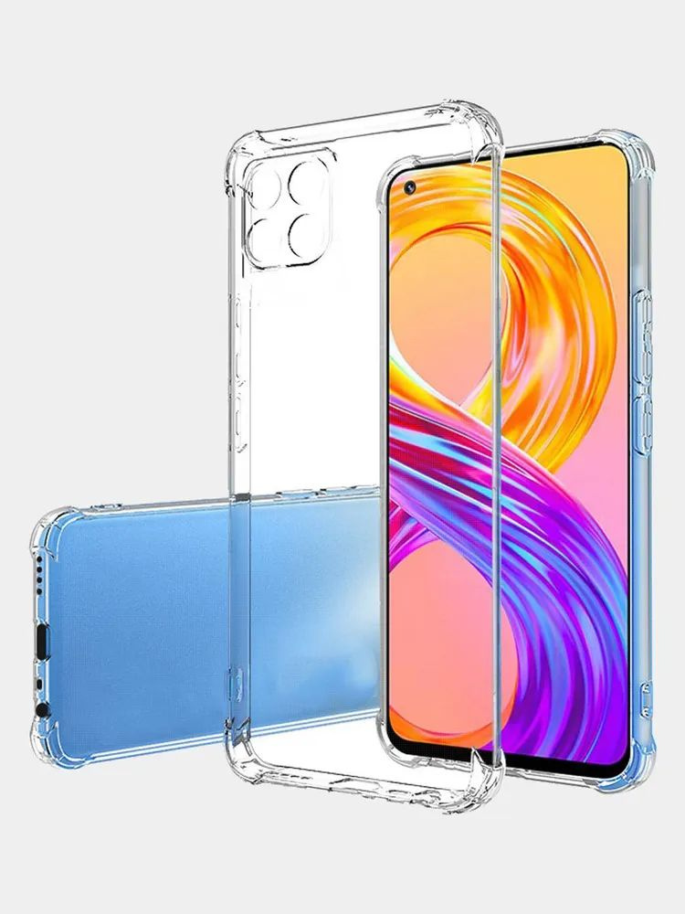 Чехол Realme C21Y/C25Y (силикон/усиленный борт/прозрачный)