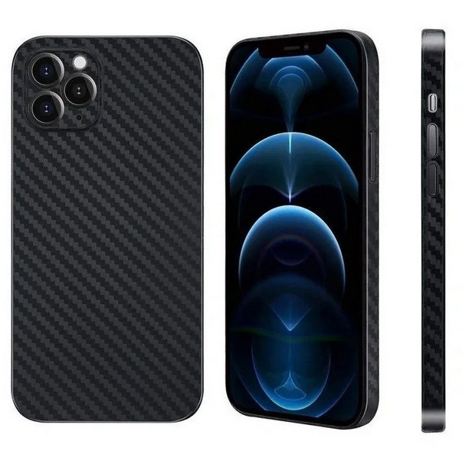 Чехол для iPhone 13 Pro Max Премиум (K-Doo Air Carbon Ultra slim (0.45 mm)/защита камеры) (черный)
