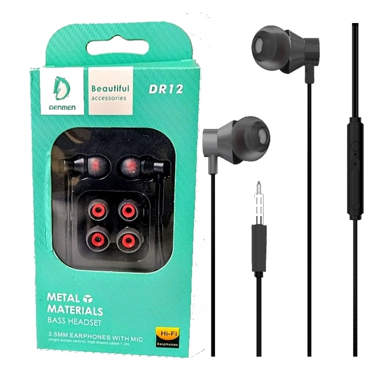 Гарнитура vDENMENv Earphone DR12 (черный)