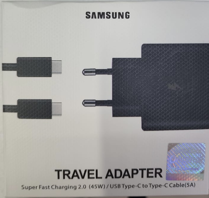СЗУ Samsung Travel Adapter Super Fast Charging 2.0, 45w, USB Type-C/Type-C, кабель 5A, Original