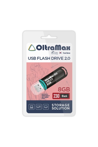 Флеш-накопитель 8GB OltraMax 50 Black короткая