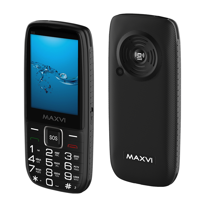 Телефон Maxvi B32 3.2" 2000mAh 2sim Black