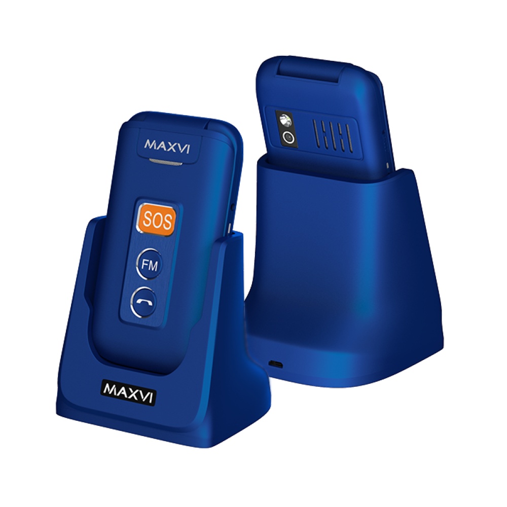 Телефон Maxvi E5 2sim раскладушка Blue