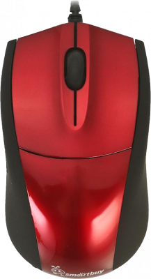 Мышь проводная SmartBuy 325, USB, пров.,опт.,3кн., 1000dpi, красный