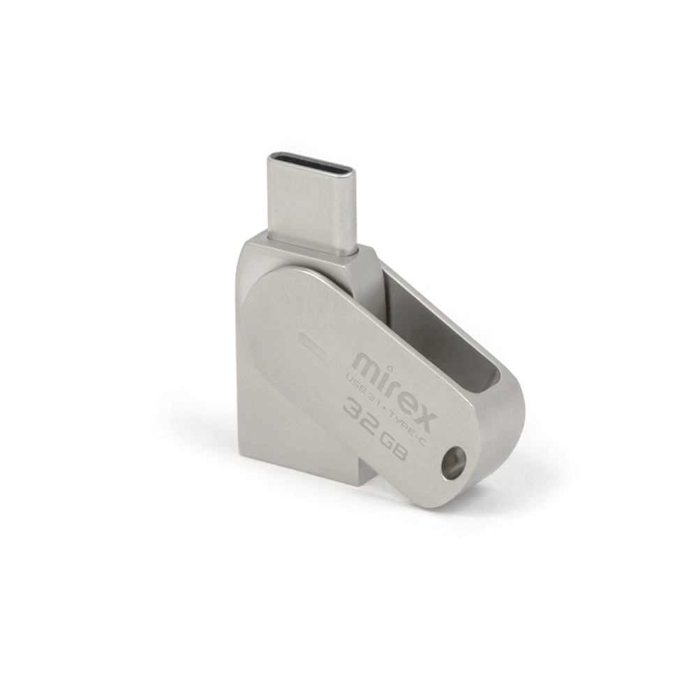 Флеш-накопитель 32GB Mirex BOLERO 3.1 +Type-C, OTG, Silver