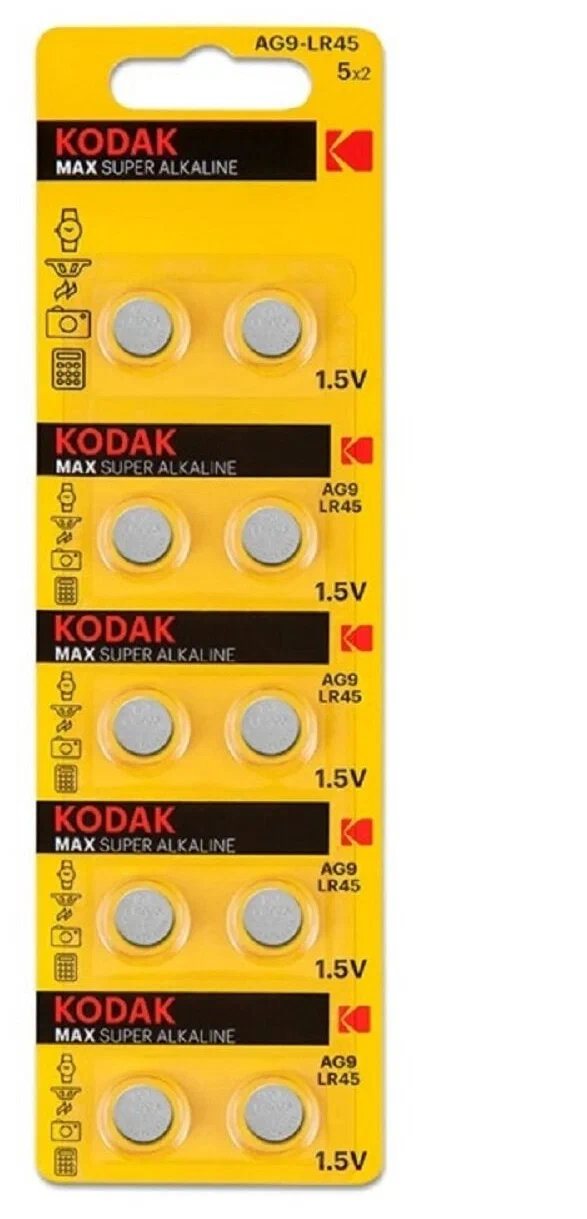 Батарейка Kodak AG 9 (394) LR936, LR45 BL10