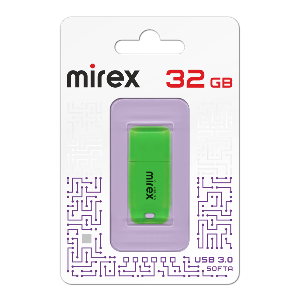 Флеш-накопитель 32GB Mirex SOFTA GREEN 3.0