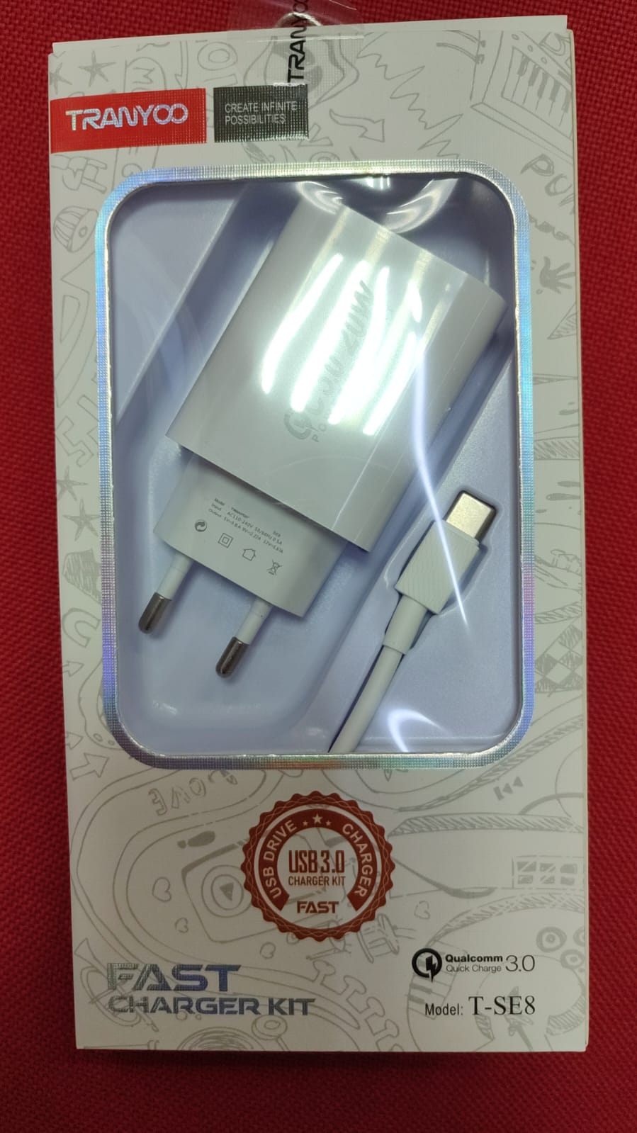 СЗУ Tranyoo SE8 3.6A+USB Кабель Type-C